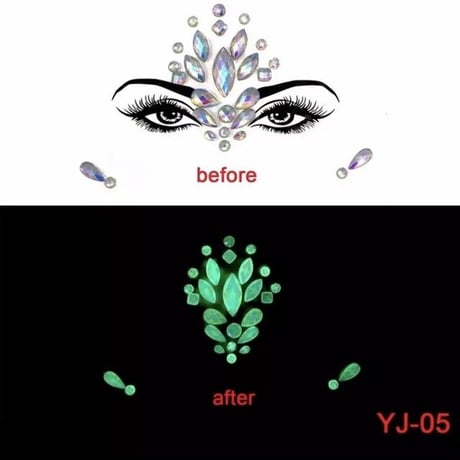 12種類 発光 フェイスシール
