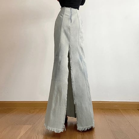 Denim フレアスカート