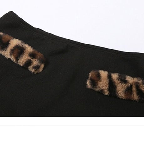 Leopard Fur Two-piece Tops