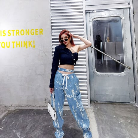 Painted Denim Pants