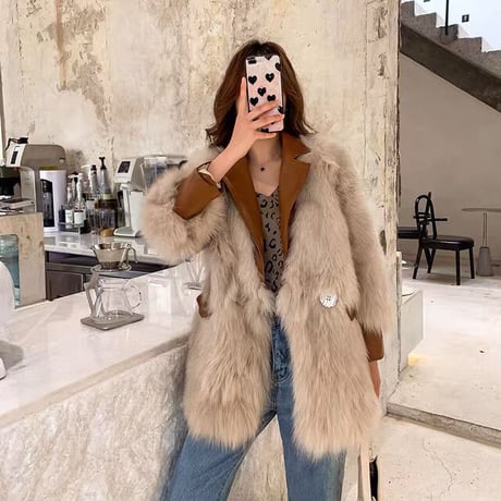3色 FAUX FUR ブレザージャケット