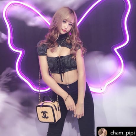 Cut Out ラメニット Top