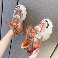 Orange シースルー プラットフォーム スニーカー