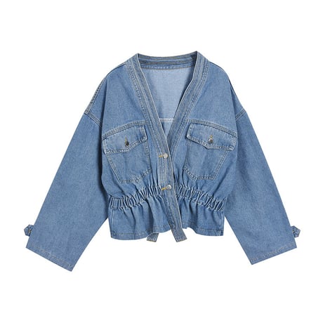 V neck Denim Jacket