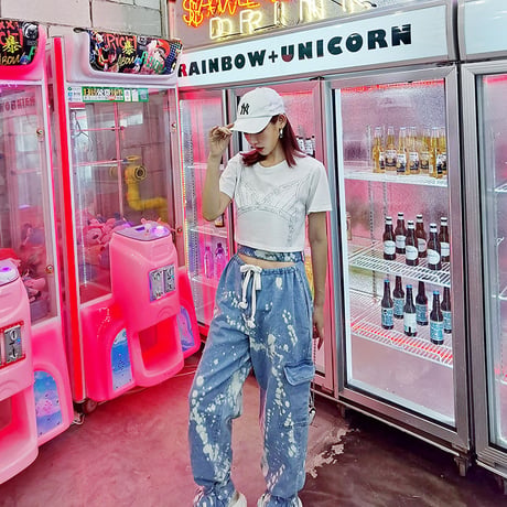 Painted Denim Pants