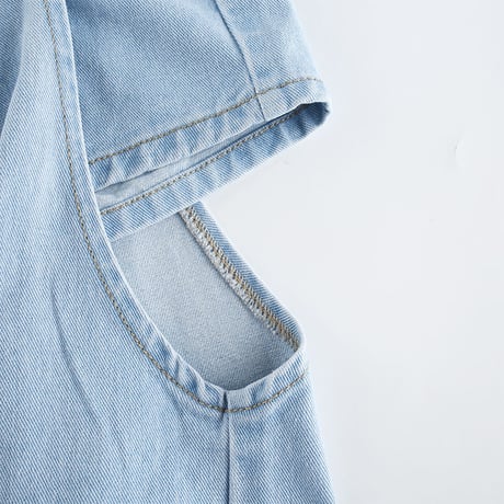 Gather Stitch デニム パンツ