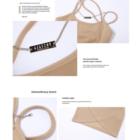 3色 Double Strapped Dress