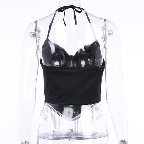 Line Stoneタッセル Top