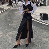 Sexy side Slit ロングスカート