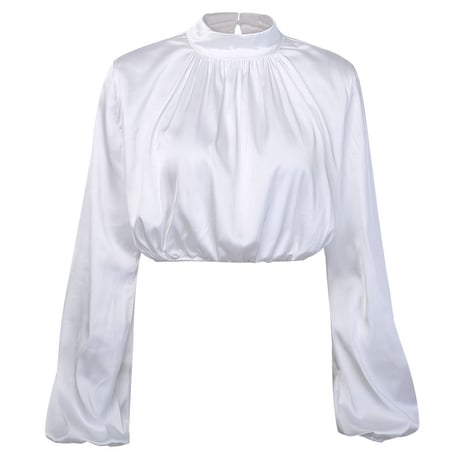 2色 Balloon High-Neck Top