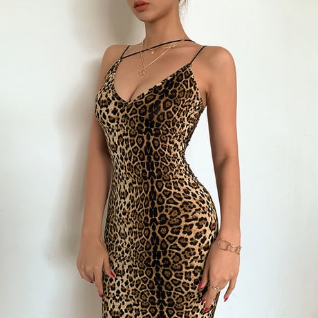 2色 Animal Pattern Dress
