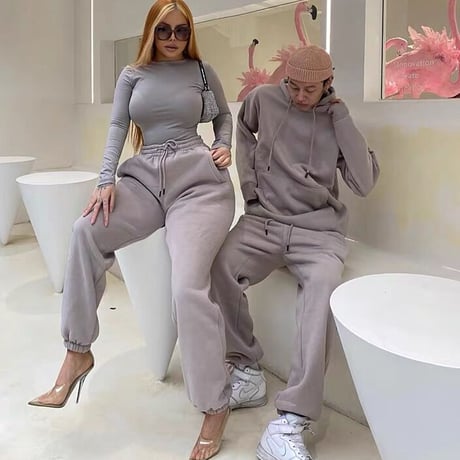 3色 Luxury スエットパンツ 男女兼用