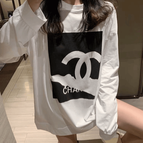 2色 UNISEX Front Print Top 男女兼用