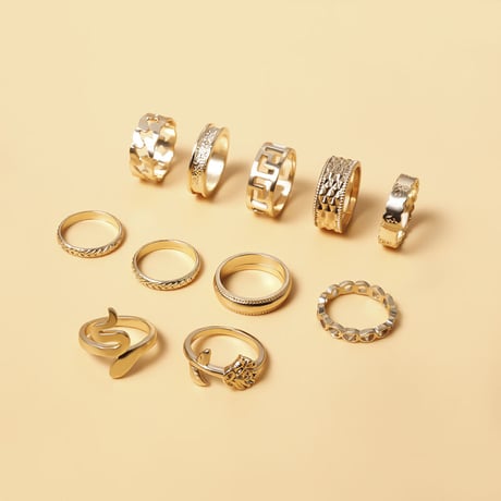 11ピース Gold リングセット
