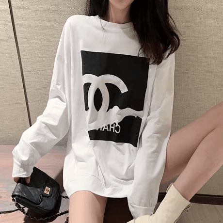2色 UNISEX Front Print Top 男女兼用