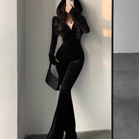 Sexy Velvet ジャンプスーツ All-in-One