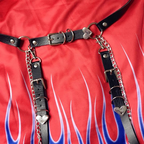 レザー ベルト サスペンダー Body Chain