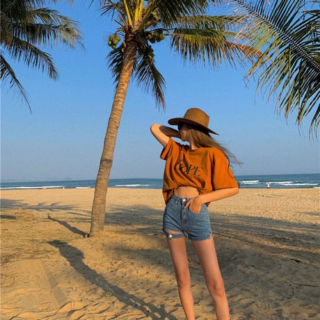Cut out Denim Short Pants