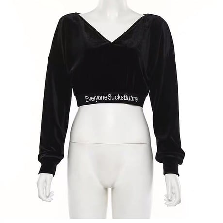 Everyone Sucks But Me Velvet Top