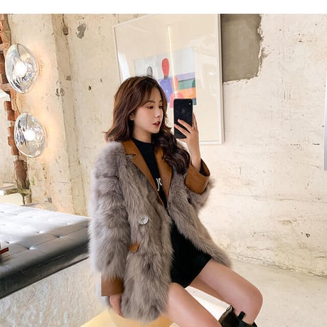 3色 FAUX FUR ブレザージャケット