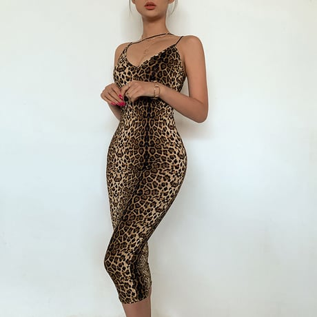 2色 Animal Pattern Dress
