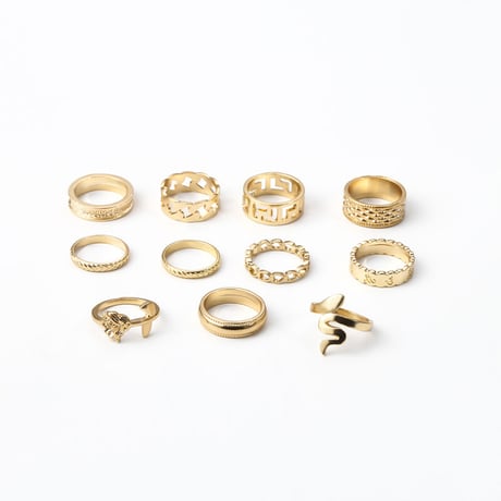 11ピース Gold リングセット
