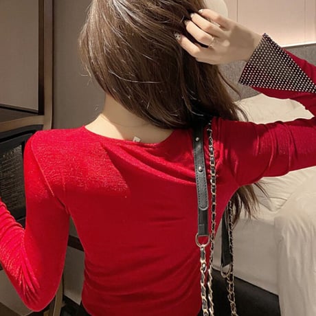3色 カッティング ラインストーン Top