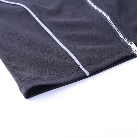 Reflective Double Zipper Top