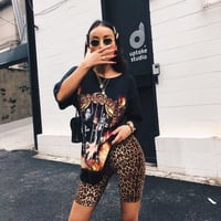 Leopard バイカーパンツ