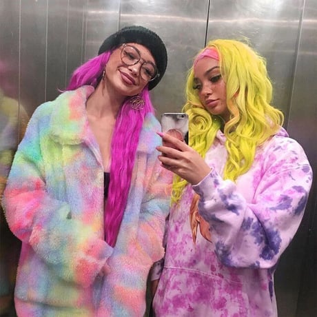 Rainbow Faux Fur Jacket
