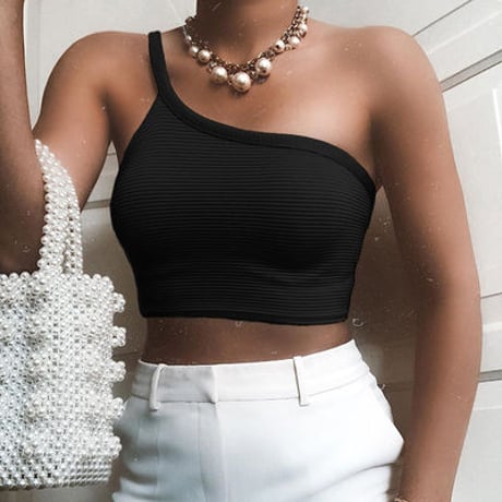2色 One-Shoulder Top
