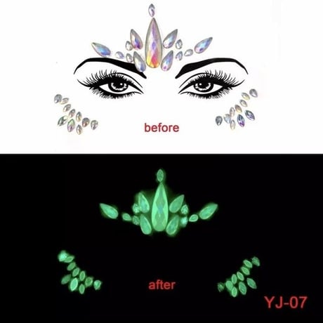 12種類 発光 フェイスシール
