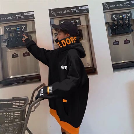 2色 DOPE ネックウォーマー パーカー Hoodie