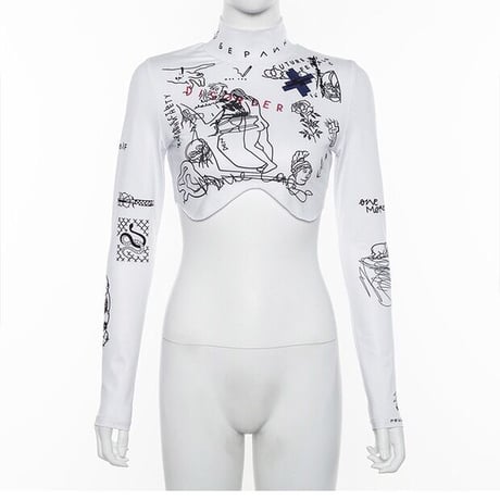 Trippy Art Cropped Top