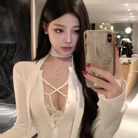 2色 Sexy レースアップ 上下 セット