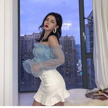 Bubble Puff Sheer Top