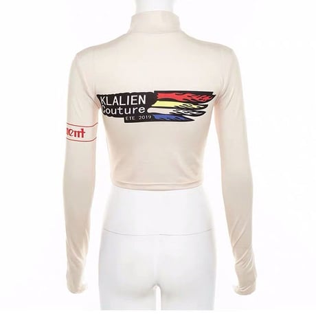 Graphic high-neck Tops