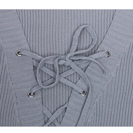 4色 Lace up Top