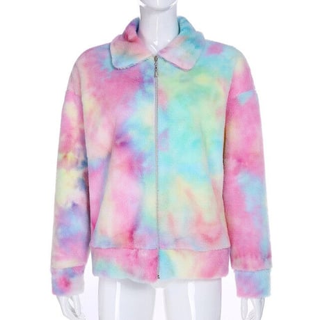 Rainbow Faux Fur Jacket
