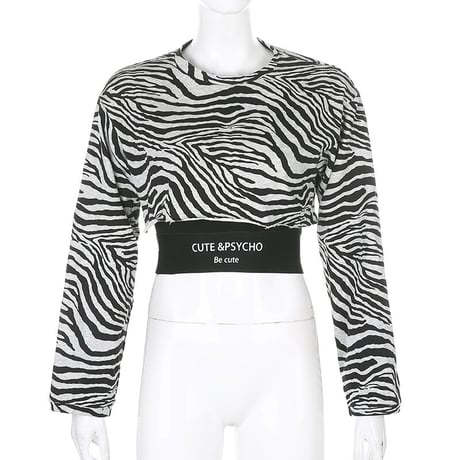 2色 Cute & Psycho Zebra Top sets