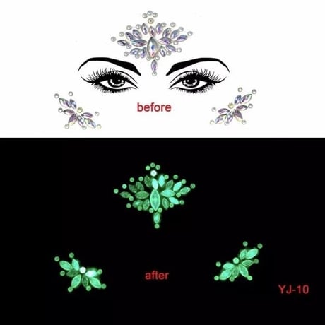12種類 発光 フェイスシール