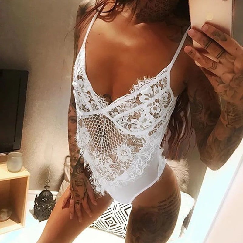 ❤︎フレンチランジェリー❤︎Rouge Gorge アイボリー 総レースボディスーツ ❤︎フレンチランジェリー❤︎Rouge Gorge アイボリー 総レース