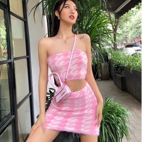 Pinky knit Two-Piece 上下セット
