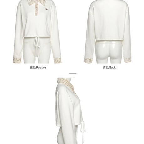 ファー付き ハーフジップ Top