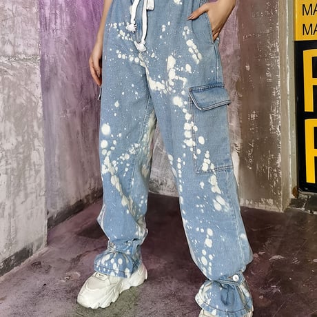 Painted Denim Pants