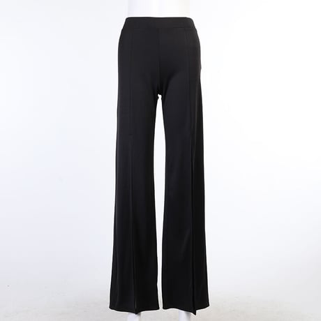 Front slit ハイウエスト フレアパンツ