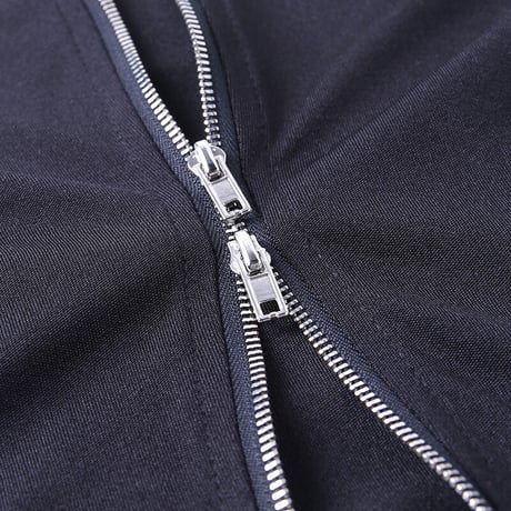 Reflective Double Zipper Top