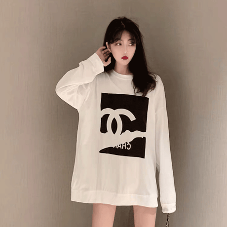 2色 UNISEX Front Print Top 男女兼用
