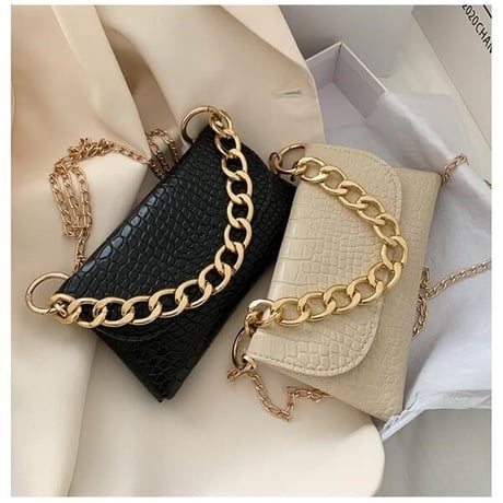 4色 Double Gold Chain バッグ