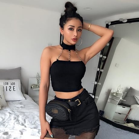 チェーンホルター Sexy トップス